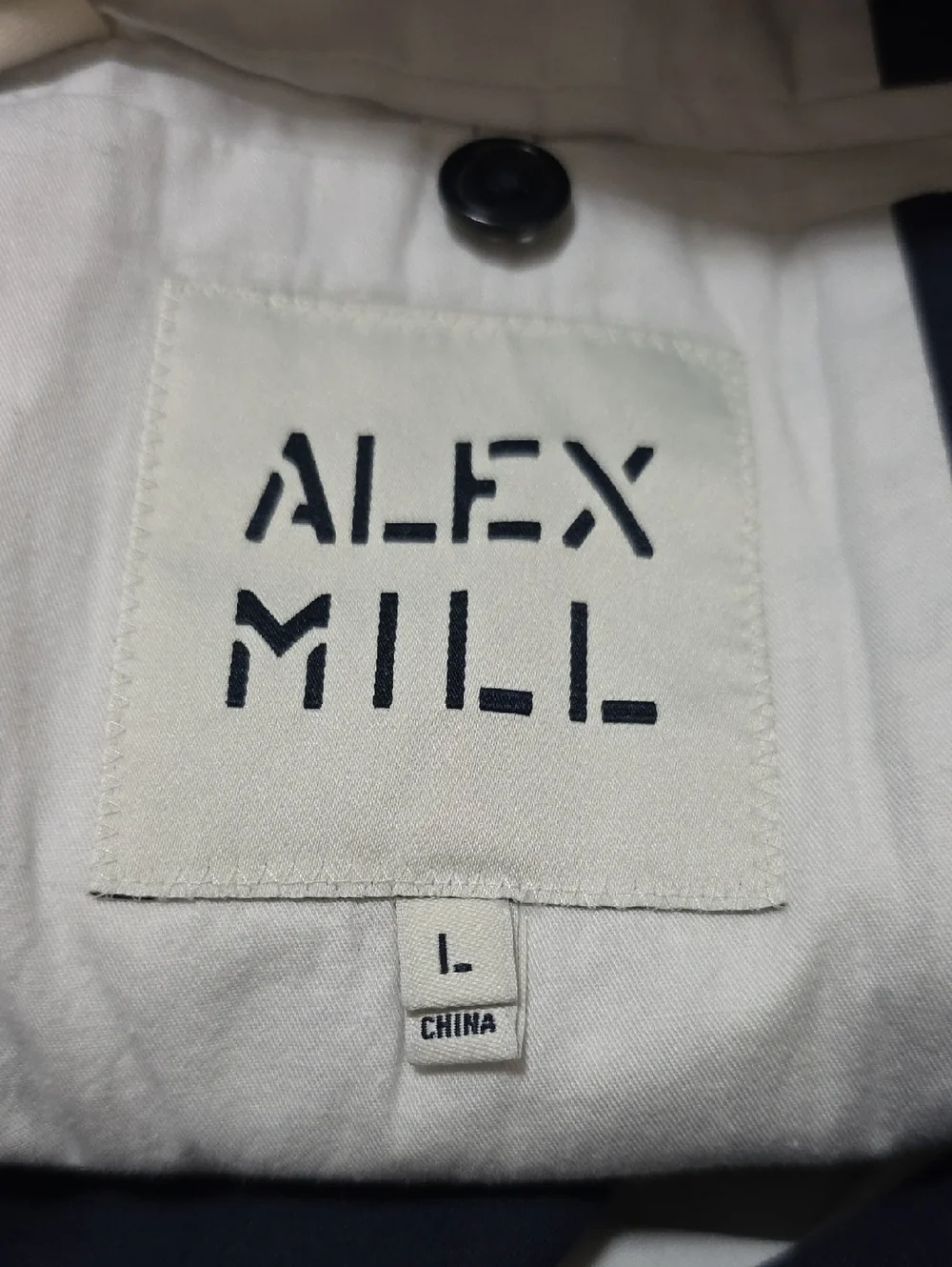 Alex Mill Grant Cotton Twill Blazer in Midnight Blue Size Large